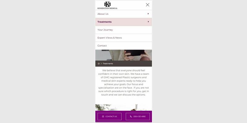 Mobile Design - Open menu 